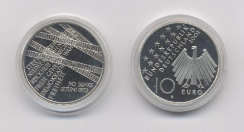 10 Euro PP Gedenkmünze 2003 50 Jahre Volksaufstand 17 Juni
