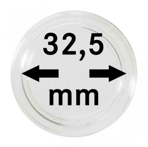 LINDNER MÜNZKAPSELN FÜR 32,5 mm (Originalkapsel:PP Deutschland) MÜNZEN, 10er Packung